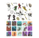 Ravensburger Mein Ausmalstickerbuch Ninjas - Großes Buch mit über 250 Stickern, viele Sticker zum Ausmalen