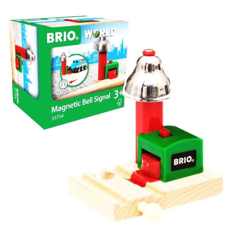 BRIO World 33754 Magnetisches Glockensignal – Eisenbahnzubehör für die BRIO Holzeisenbahn – Kleinkinderspielzeug empfo
