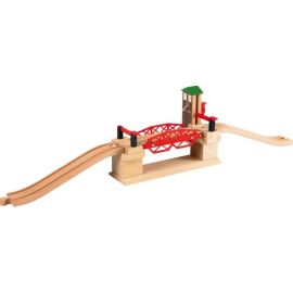 BRIO World 33757 Hebebrücke – Eisenbahnzubehör für die BRIO Holzeisenbahn – Kleinkinderspielzeug empfohlen für Kinder