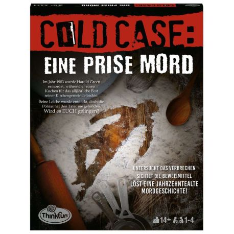 ThinkFun - 76465 - Cold Case: Eine Prise Mord. Der zweite Cold Case Krimi im eigenen Heim. Wer findet den Mörder? Ein