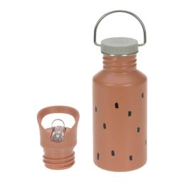 Bottle Edelstahl Happy Prints caramel