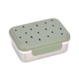 Brotdose Edelstahl Happy Prints light olive