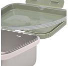 Brotdose Edelstahl Happy Prints light olive
