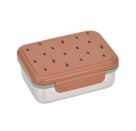 Brotdose Edelstahl Happy Prints caramel