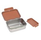 Brotdose Edelstahl Happy Prints caramel