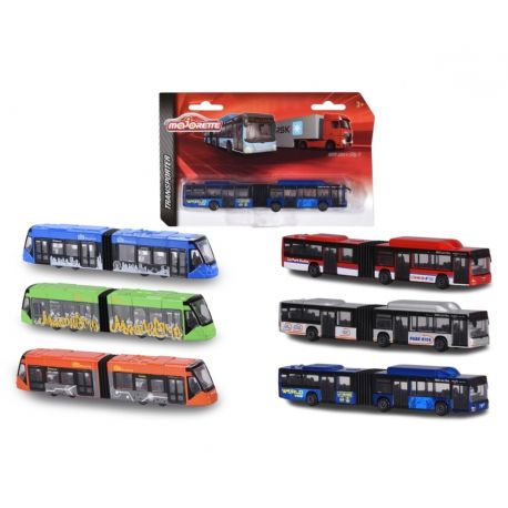 Majorette MAN City Bus+Siemens Avenio Tram 6-sortiert