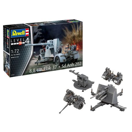 8,8 cm Flak 37 + Sd.Anh.202, Revell Modellbausatz