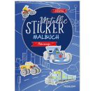 Metallic-Sticker Malbuch. Fahrzeuge