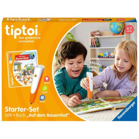 Ravensburger tiptoi Starter-Set 00114: Stift und Bauernhof-Buch - Lernsystem für Kinder ab 4 Jahren