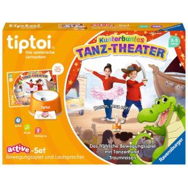 Ravensburger tiptoi® Spiel 00122 ACTIVE Set Kunterbuntes Tanz-Theater, Bewegungsspiel ab 3 Jahren
