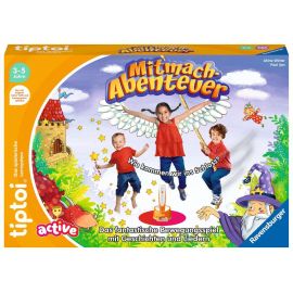 Ravensburger tiptoi ACTIVE Spiel 00130, Mitmach-Abenteuer, Bewegungsspiel ab 3 Jahren, mit Geschichten, schönen Lieder