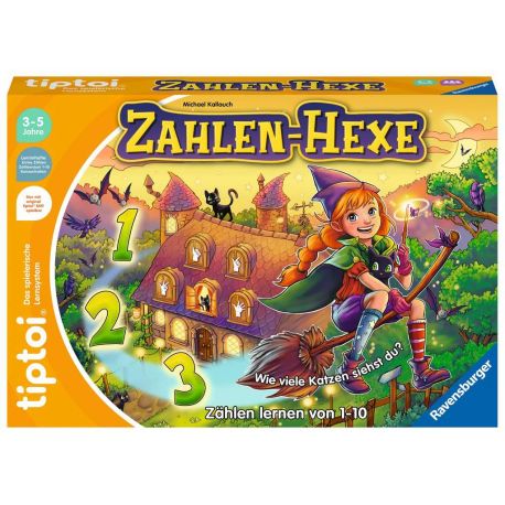 Ravensburger tiptoi Spiel 00132 Zahlen-Hexe, Zählen lernen von 1 - 10 für Kinder ab 3 Jahren