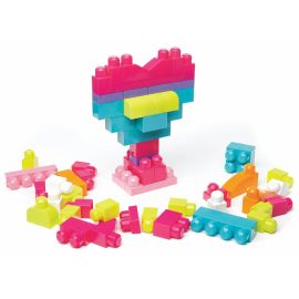 Mattel Mega Bloks Bausteinebeutel - Medium 60 Teile - pinkfarben