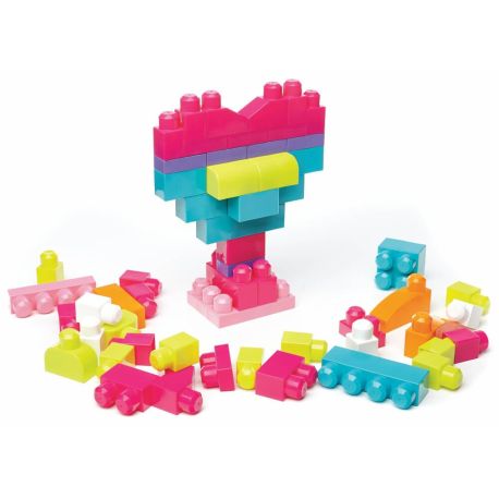 Mattel Mega Bloks Bausteinebeutel - Medium 60 Teile - pinkfarben