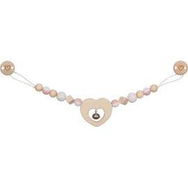 Kinderwagenkette Herz mit Clips