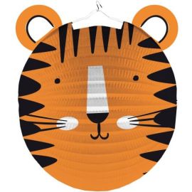 Lampion Tiger-Form Papier 25 cm