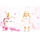 Puppen-Kleid Einhorn Hannah, Gr. 28-35 cm