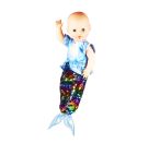 Puppen-Outfit   Meerjungfrau Ava   mit Wendepailletten, Gr. 35-45 cm