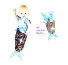 Puppen-Outfit   Meerjungfrau Ava   mit Wendepailletten, Gr. 35-45 cm