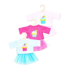 Puppen-Pullover und Tüllrock Cupcake, klein, Gr. 28-35 cm