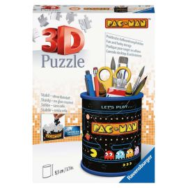 Ravensburger 3D Puzzle 11276 - Utensilo Pac-Man - 54 Teile - Stiftehalter für Pac-Man Fans ab 6 Jahren, Schreibtisch-O