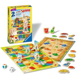 Ravensburger 23354 - Zwei erste Spiele, Mitbringspiel für 2-4 Spieler, Kinderspiel ab 3 Jahren, kompaktes Format, Reis
