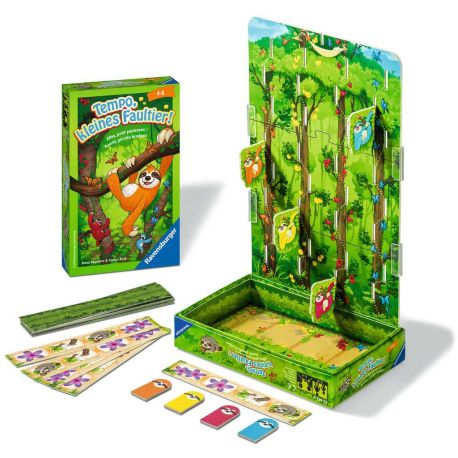 Ravensburger 23463 - Tempo, kleines Faultier, Mitbringspiel für 2-4 Spieler, Kinderspiel ab 4 Jahren, kompaktes Format