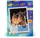 Ravensburger CreArt 28556 - Fohlen mit Kätzchen - Malen nach Zahlen für Kinder ab 7 Jahre