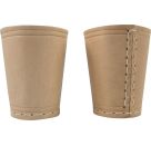 Leder-Würfelbecher natur 9 cm