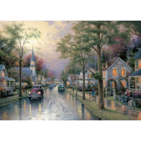 Schmidt Spiele Puzzle Thomas Kinkade Morgen in der kleinen Stadt 1000 Teile