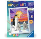 Ravensburger CreArt 20162 - Pinguinliebe - Malen nach Zahlen Pinguin für Kinder ab 9 Jahre