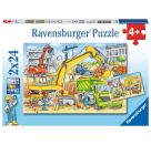 Ravensburger 7800 Puzzle Viel zu tun auf der Baustelle 2 X 24 Teile