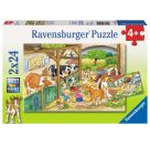 Ravensburger 9195 Puzzle Fröhliches Landleben 2 X 24 Teile
