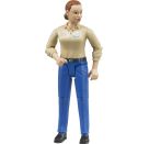 Bruder 60408 Frau mit hellem Hauttyp und blauer Hose