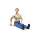 Bruder 60408 Frau mit hellem Hauttyp und blauer Hose
