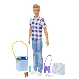 Mattel HHR66 Barbie Abenteuer zu zweit Ken Camping-Puppe und Zubehör. Spielzeug für Kinder ab 3 Jahren