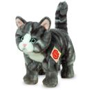 Teddy Hermann Katze stehend, grau, 20 cm