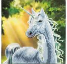 Crystal Art Grußkarte Einhorn im Sonnenschein 18x18cm
