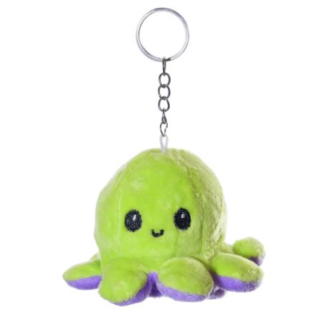 Wende Oktopus Plüsch Schlüsselanhänger 10cm, 6-fach sortiert