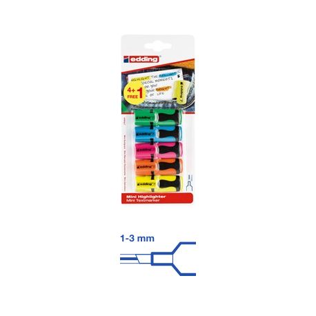 Mini Textmarker Set farb.sort