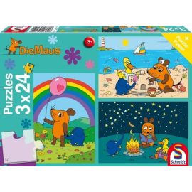 Schmidt Spiele Kinderpuzzle Gute Freunde, 3x24 Teile