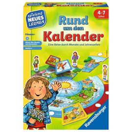 Ravensburger 24984 - Rund um den Kalender - Spielen und Lernen für Kinder, Lernspiel für Kinder von 4-7 Jahren, Spiele
