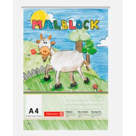 A4 Malblock, gelocht,weiß