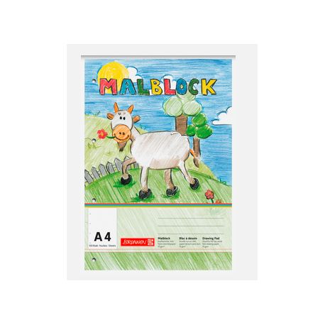 A4 Malblock, gelocht,weiß
